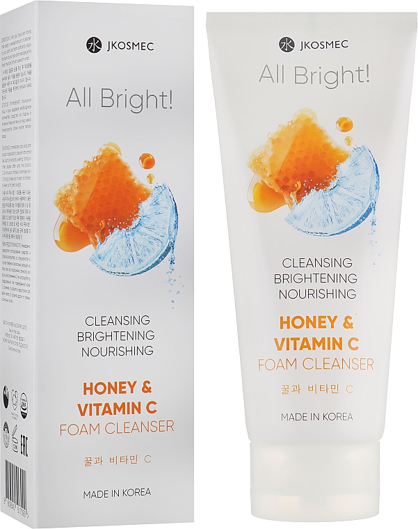 Reinigungsschaum mit Honig und Vitamin C - Jkosmec All Bright Honey and Vitamin C Foam Cleanser — Bild N1