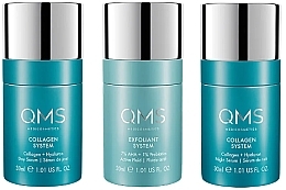 Gesichtspflegeset - QMS Collagen + Exfoliant Set Medium (Gesichtsserum 30ml x2 + Gesichtsfluid 30ml) — Bild N1