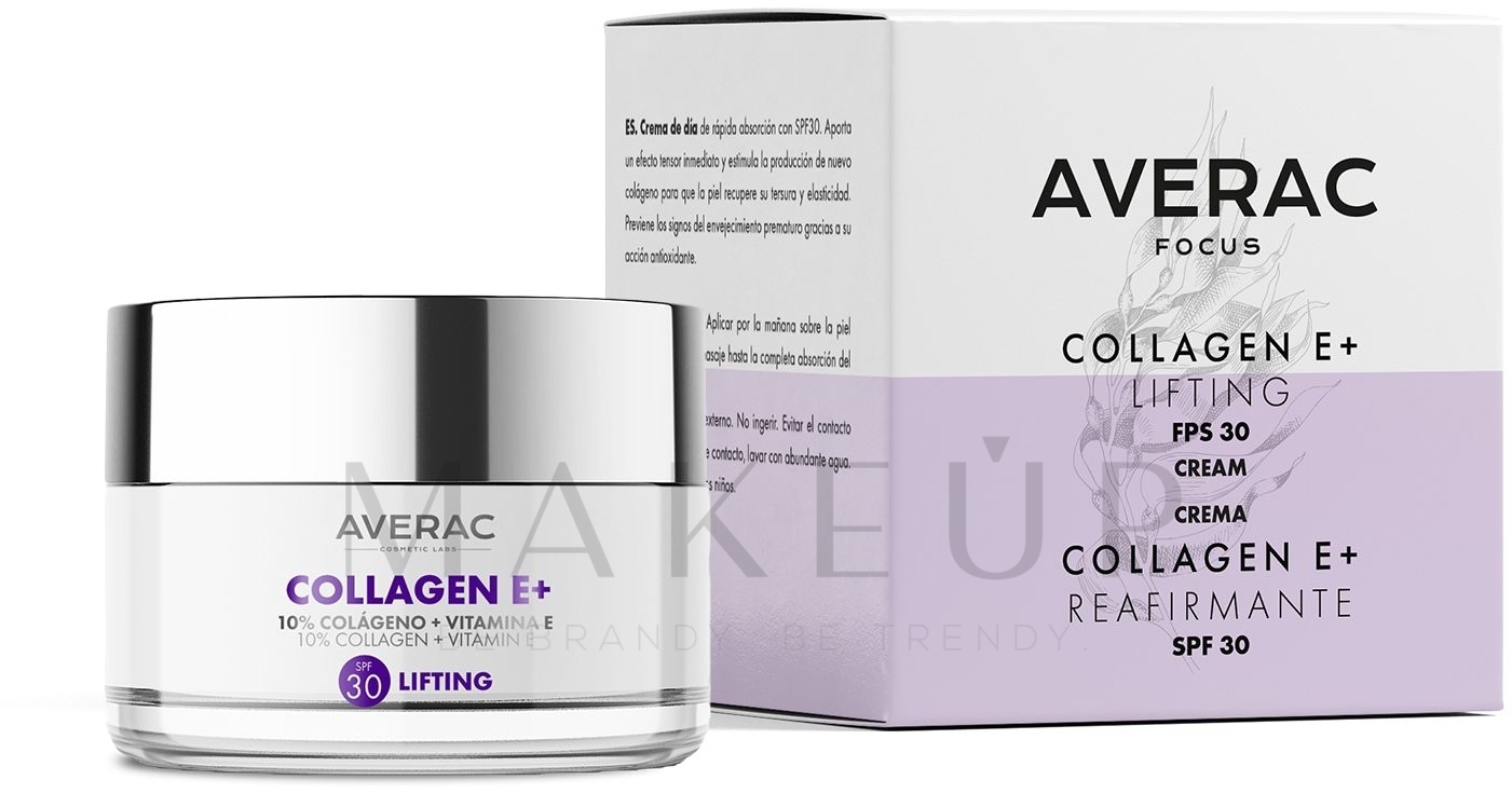 Tagescreme mit Kollagen - Averac Focus Day Cream With Collagen E + Reafirmante SPF30 — Bild 50 ml