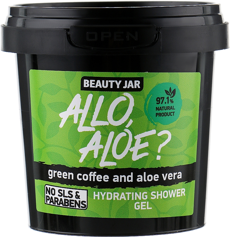 Feuchtigkeitsspendendes Duschgel mit Aloe Vera und grünen Kaffeebohnen - Beauty Jar Hidrating Shower Gel