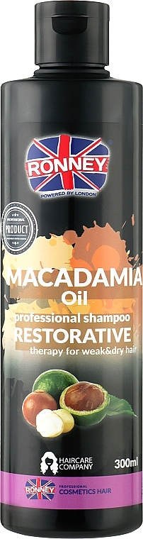 Stärkendes Shampoo mit Macadamiaöl für trockenes und schwaches Haar - Ronney Macadamia Oil Restorative Szampoo