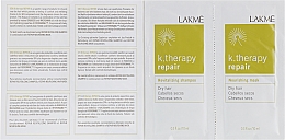 Pflegeset für trockenes Haar (Proben) - Lakme K.Therapy Repair — Bild N2