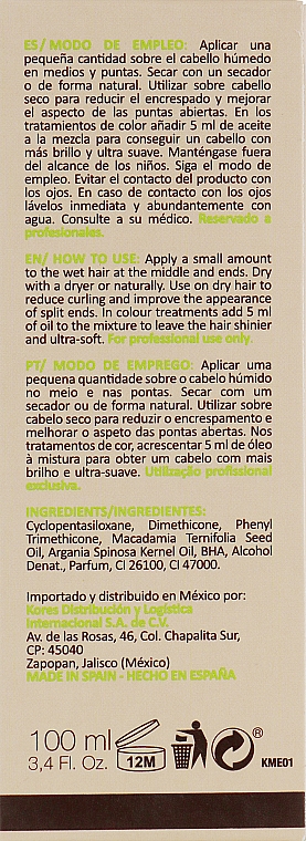 Pflegendes und revitalisierendes Anti-Frizz Haaröl mit Macadamia- und Arganöl - Kosswell Professional Macadamia Oil — Bild N3