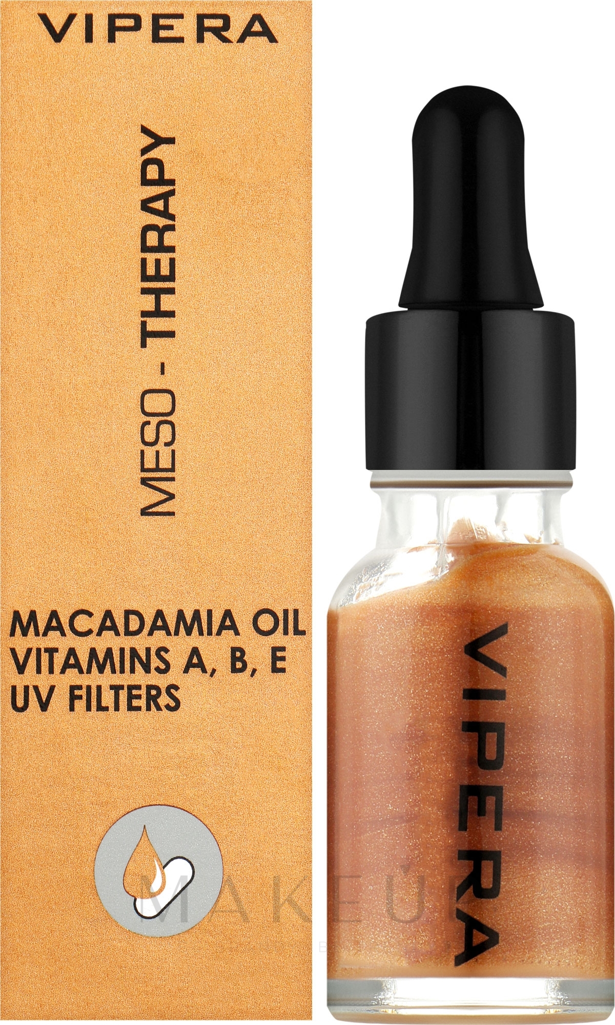 Aufhellendes Serum für Gesicht, Körper und Haar mit Nussöl und Vitaminen - Vipera Meso Therapy Serum — Bild 15 ml