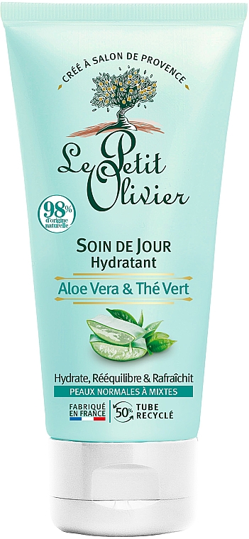 Tagescreme mit Aloe Vera - Le Petit Olivier Moisturizing Day Care Aloe Vera & Green Tea — Bild N1