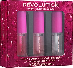 Lippenset (Lipgloss 3x 1.8ml) - Makeup Revolution Juicy Bomb Lip Gloss Mini Set — Bild N1