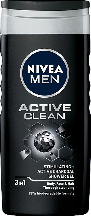 Duschgel mit Aktivkohle "Active Clean" für Männer - NIVEA Men Active Clean Shower Gel