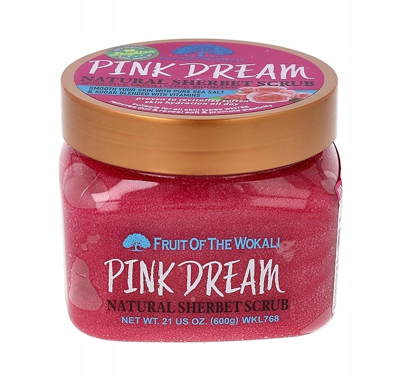 Natürliches Peeling-Sorbet Rosa Traum - Wokali Natural Sherbet Scrub Pink Dream — Bild N2
