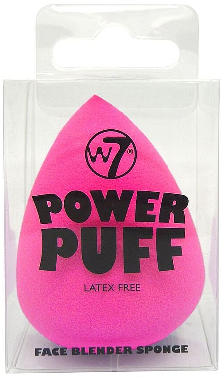 Foundationschwamm pink - W7 Power Puff Latex Free Foundation Face Blender Sponge Hot Pink — Bild N1