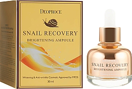 Düfte, Parfümerie und Kosmetik Aufhellendes Gesichtsserum gegen Falten - Deoproce Snail Recovery Brightening Ampoule