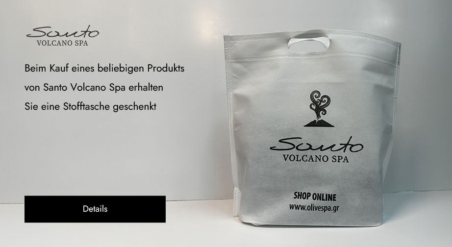 Beim Kauf eines beliebigen Produkts von Santo Volcano Spa erhalten Sie eine Stofftasche geschenkt