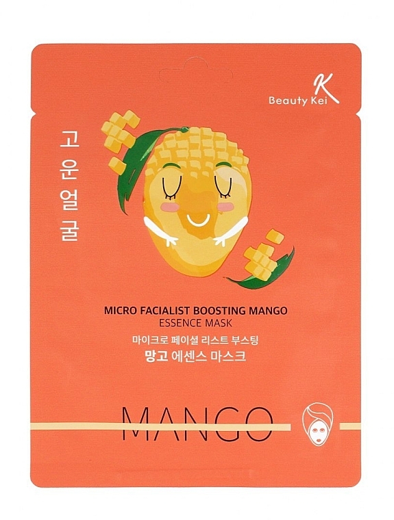 Tuchmaske - Beauty Kei Micro Facialist Boosting Mango Essence Mask — Bild N1