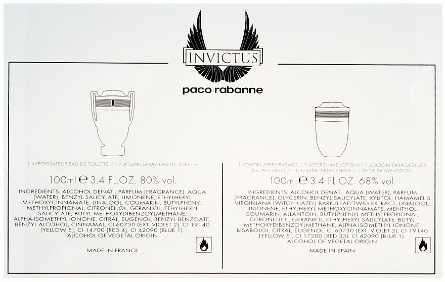 Paco Rabanne Invictus - Duftset (Eau de Toilette 100ml + After Shave Lotion 100ml) — Bild N4