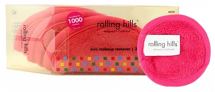 Wiederverwendbarer Schwamm zum Abschminken 3 St. mini pink - Rolling Hills Mini Makeup Remover Pink — Bild N1