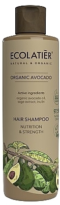 Nährendes und stärkendes Shampoo mit Bio Avocadoöl und Pfefferminzextrakt - Ecolatier Organic Avocado Shampoo — Bild N1