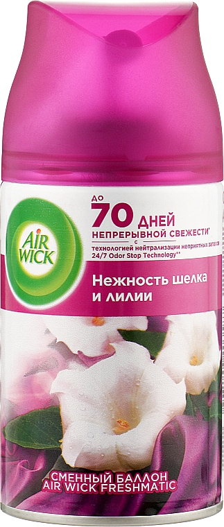 Ersatzflasche für Lufterfrischer Seide und Lilien - Air Wick Freshmatic — Bild N1