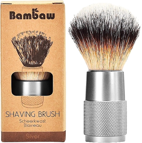 Rasierpinsel silber - Bambaw Vegan Shaving Brush Silver — Bild N1