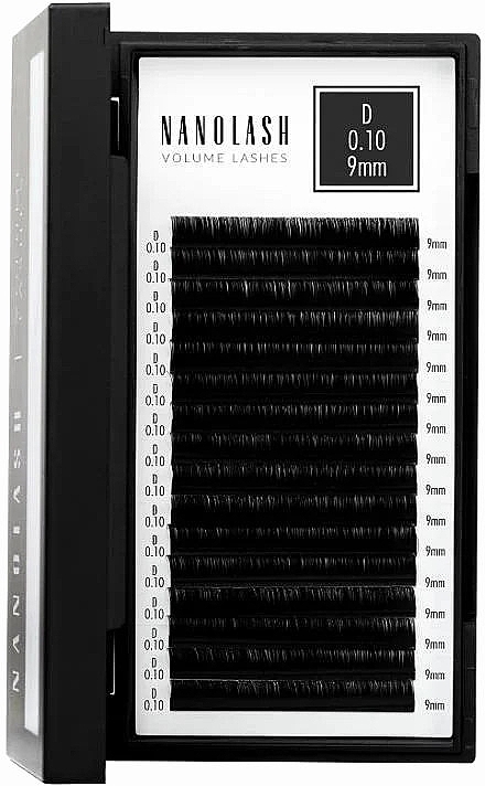 Falsche Wimpern D 0.10 (9 mm) - Nanolash Volume Lashes — Bild N1
