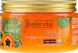 Regenerierendes Zuckerpeeling für den Körper mit Papaya - Bielenda Exotic Paradise Peel — Bild N1