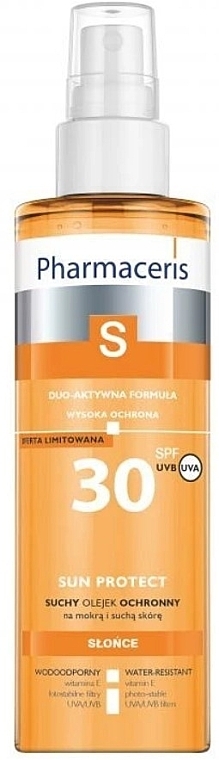 Sonnenschützendes Trockenöl für den Körper - Pharmaceris S Sun Protect SPF30 — Bild N1