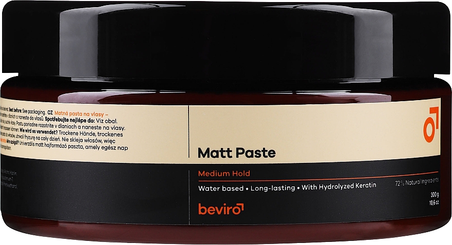 Mattierende Haarpaste mit Keratin mittlerer Halt - Beviro Matt Paste Medium Hold — Bild N1