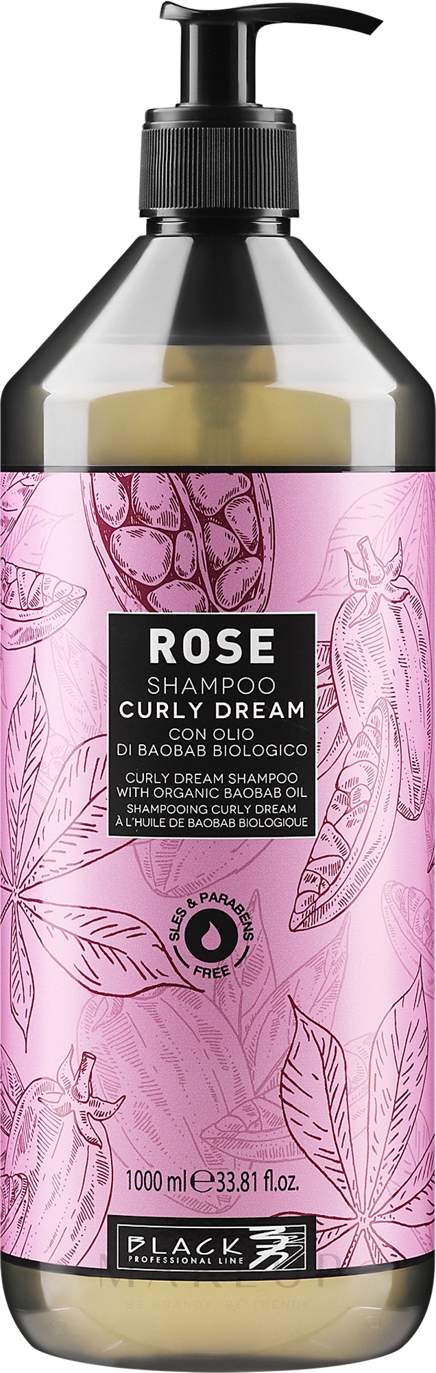 Haarshampoo - Black Professional Line Rose Shampoo Curly Dream — Bild 1000 ml