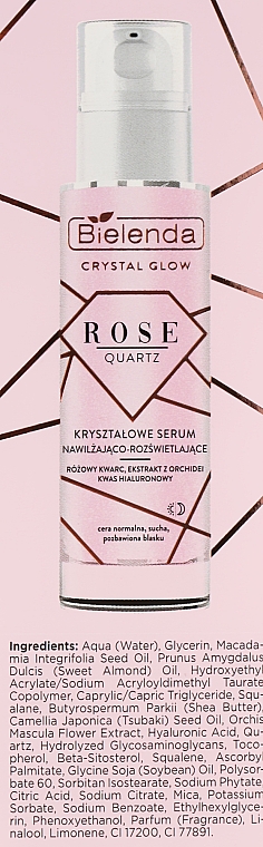 Feuchtigkeitsspendendes Serum mit Rosenquarzkristallen - Bielenda Crystal Glow — Bild N3