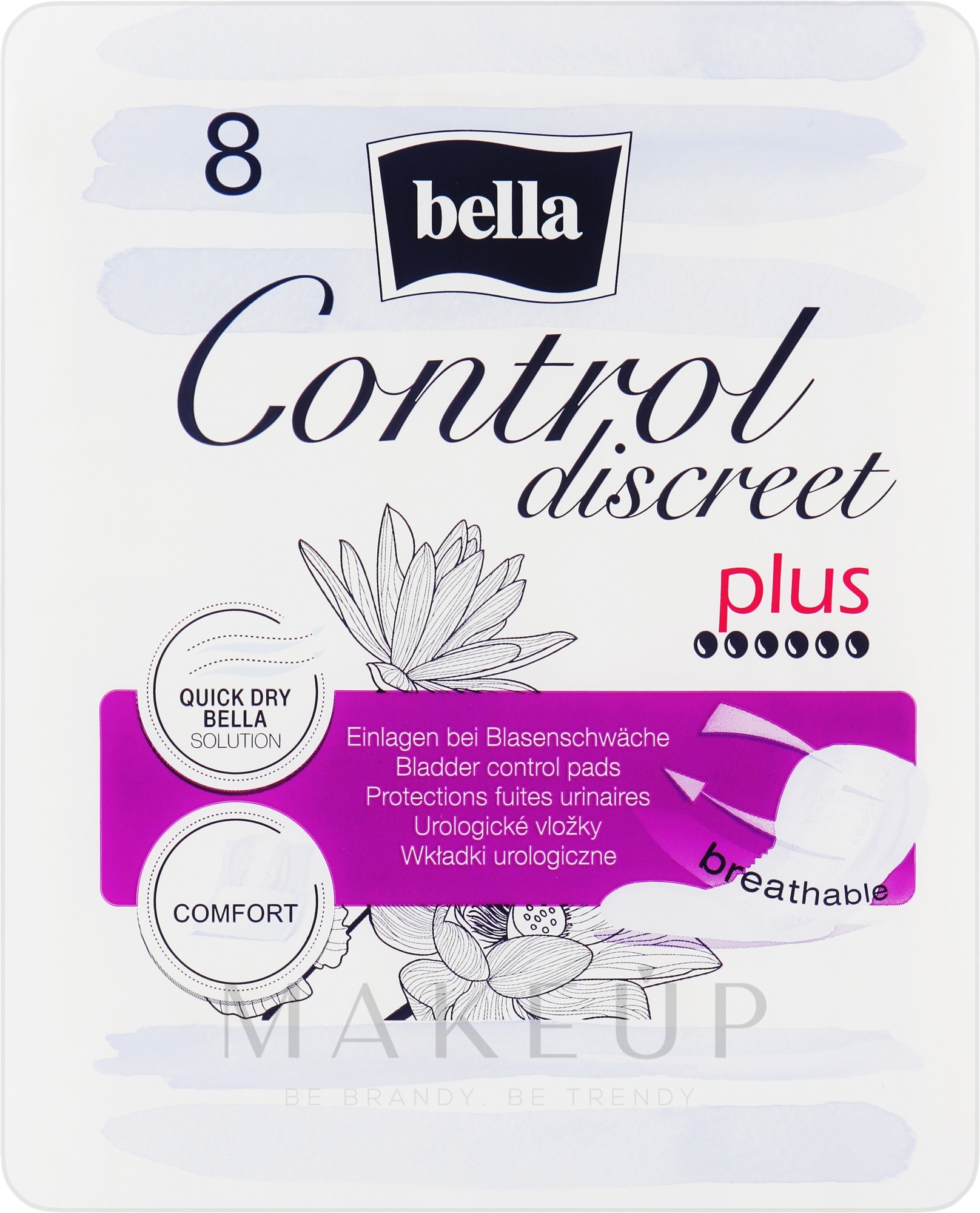 Einlagen bei Blasenschwäche 8 St. - Bella Control Discreet Plus — Bild 8 St.