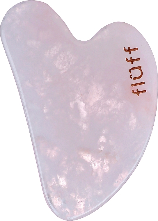 Stein für Gesichtsmassage aus rosa Quarz - Fluff Gua Sha Stone — Bild N4