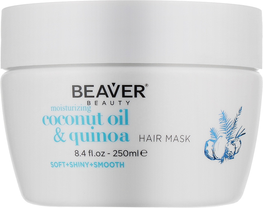 Feuchtigkeitsmaske für trockenes Haar mit Kokosöl - Beaver Professional Coconut Oil & Quinoa Moisturizing Hair Mask — Bild N1