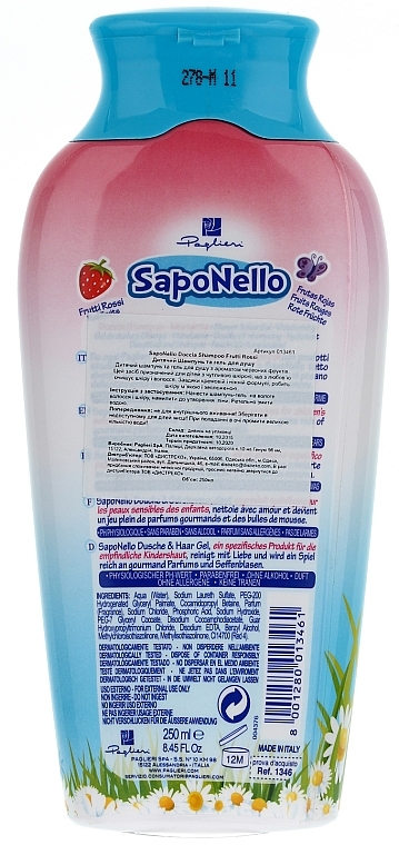 Shampoo und Duschgel für Kinder Rote Erdbeere - SapoNello Shower and Hair Gel Red Fruits — Bild N2