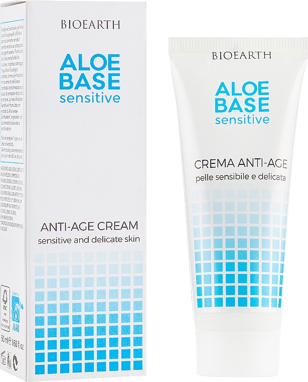 Anti-Aging-Gesichtscreme mit Aloe Vera Extrakt - Bioearth Aloebase Sensative — Bild N1