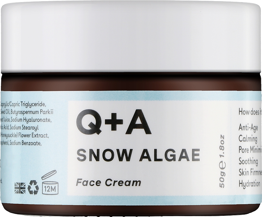 Gesichtscreme mit Schneealgen - Q+A Snow Algae Intensiv Face Cream — Bild N1