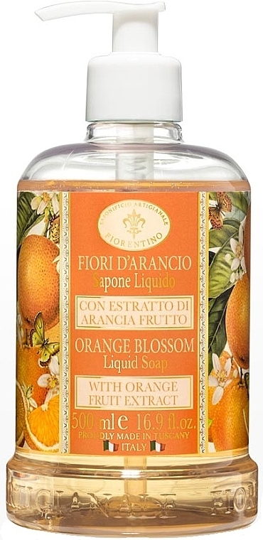 Flüssigseife Orangenblüte - Saponificio Artigianale Fiorentino Orange Blossom Liquid Soap — Bild N1