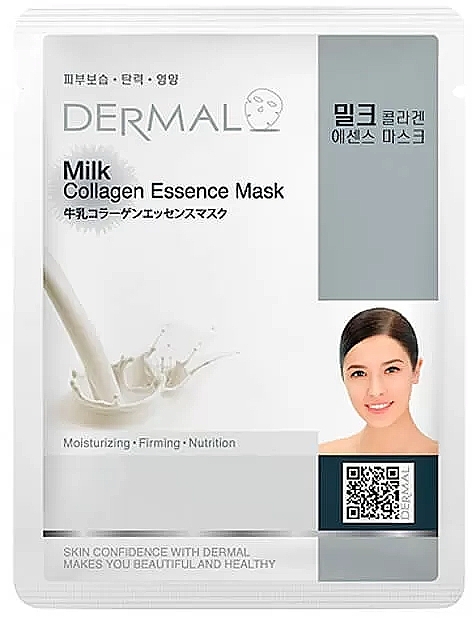 Tuchmaske mit Kollagen und Milch - Dermal Milk Collagen Essence Mask  — Bild N1