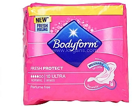 Düfte, Parfümerie und Kosmetik Damenbinden 10 St. - Bodyform Ultra Fresh Protect Normal Wings