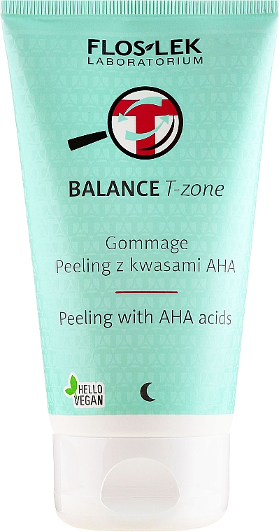 Gesichtspeeling mit AHA-Säuren für die T-Zone - Floslek Balance T-Zone Gommage Peeling With AHA Acids