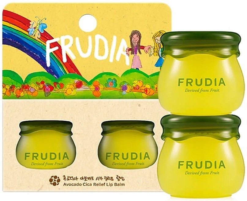 Lippenpflegeset - Frudia Avocado Cica Relief Lip Balm Duo (Lippenbalsam 2x10ml) — Bild N1