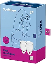 Menstruationstasse transparent 2 St. - Satisfyer Feel Confident Menstrual Cups Transparent — Bild N2