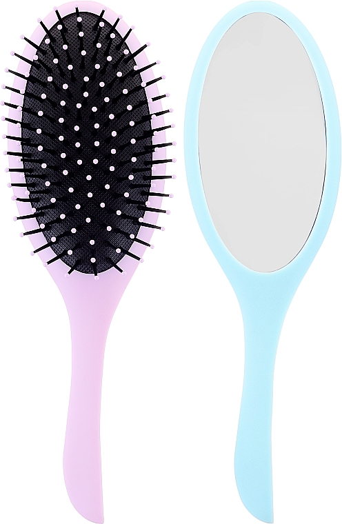 Haarbürste rosa-blau - Twish Professional Hair Brush With Magnetic Mirror Mauve-Blue — Bild N1