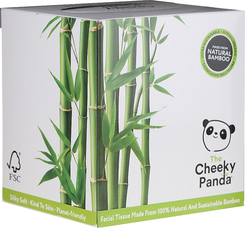 Kosmetiktücher aus Bambus in Schachtel 56 St. - Cheeky Panda Bamboo Facial Tissue Cube — Bild N1