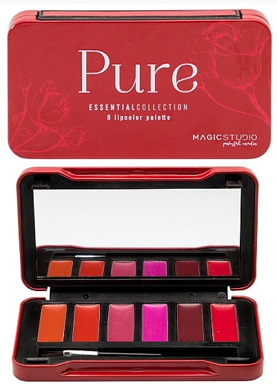 Lippenstiftpalette 6 Farbtöne - Magic Studio Pure Lipstick Palette  — Bild N1