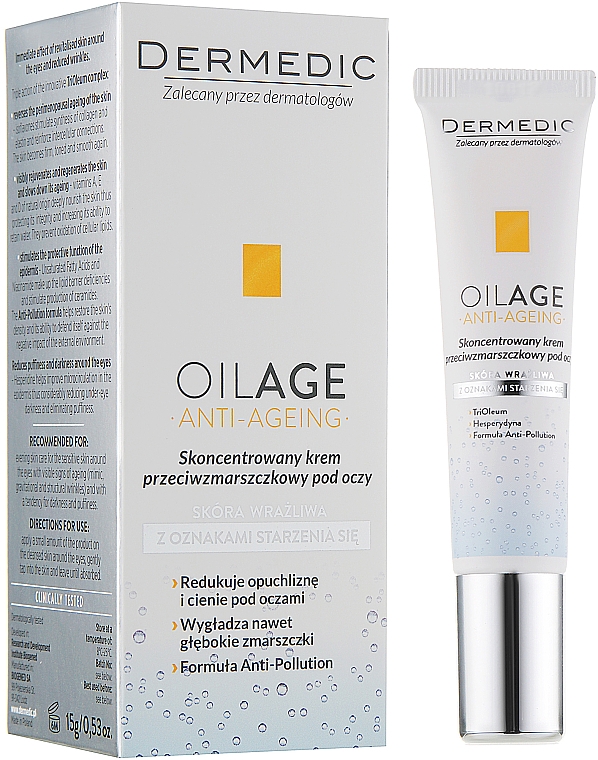 Anti-Falten Creme-Balsam für die Augenpartie - Dermedic Oilage Concentrated Anti-Wrinkle Eye Cream — Bild N1