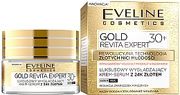 Glättendes Creme-Serum gegen Mimikfalten mit 24 Karat Gold 30+ - Eveline Cosmetics Gold Revita Expert 30+ — Foto N1
