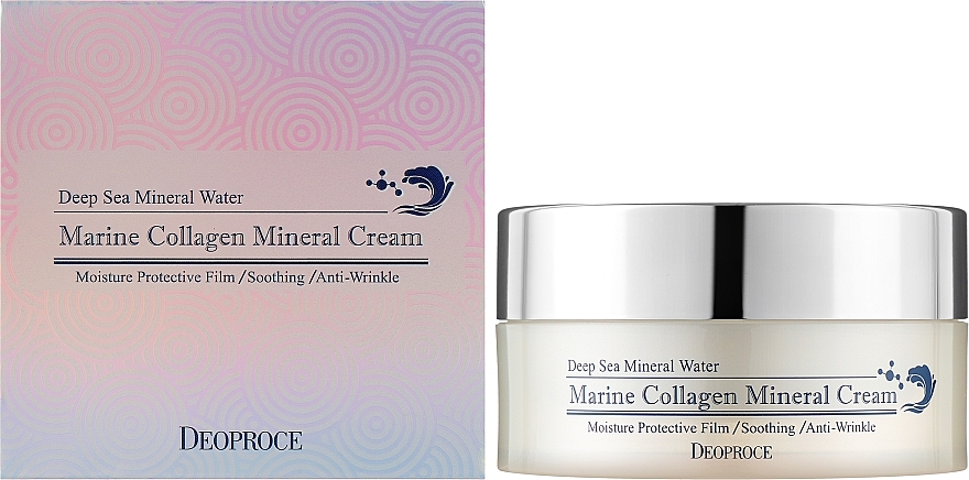 Beruhigende Anti-Falten Gesichtscreme mit marinem Kollagen - Marine Collagen Mineral Cream, Deoproce — Bild N2