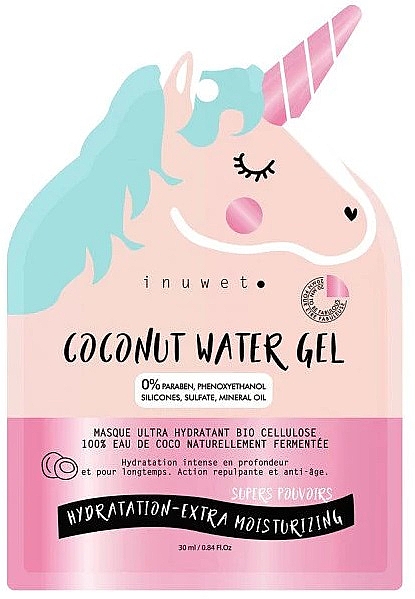 Feuchtigkeitsspendende Gesichtsmaske - Inuwet Coconut Water Gel Extra Moisturizing Face Mask — Bild N1