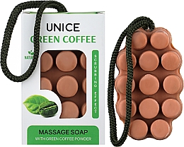 Natürliches Massageseifen-Peeling mit grünem Kaffee - Unice Green Coffee Massage Soap — Bild N2