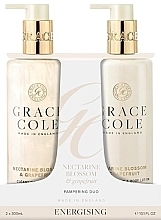 Set - Grace Cole Nectarine Blossom & Grapefruit Hand Care Duo Set (h/wash/300ml + h/lot/300ml) — Bild N1