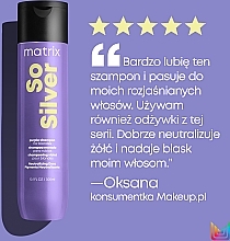 Shampoo zur Neutralisierung unerwünschter Gelb-Reflexe - Matrix Total Results Color Obsessed So Silver Shampoo — Bild N7