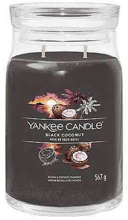 Duftkerze im Glas schwarze Kokosnuss mit 2 Dochten - Yankee Candle Black Coconut — Bild N2